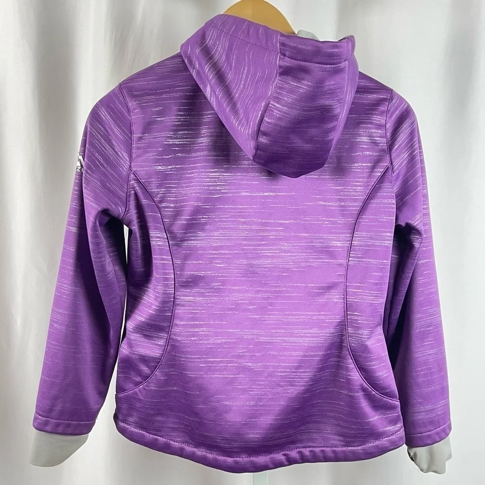 Snozu Medium 10/12 Winter Snow Jacket Fleece Hooded Thumb Holes Warm Soft Shell